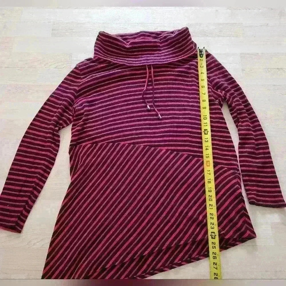 Zenergy by Chicos waffle knit cowl neck size 2 - Picture 4 of 8